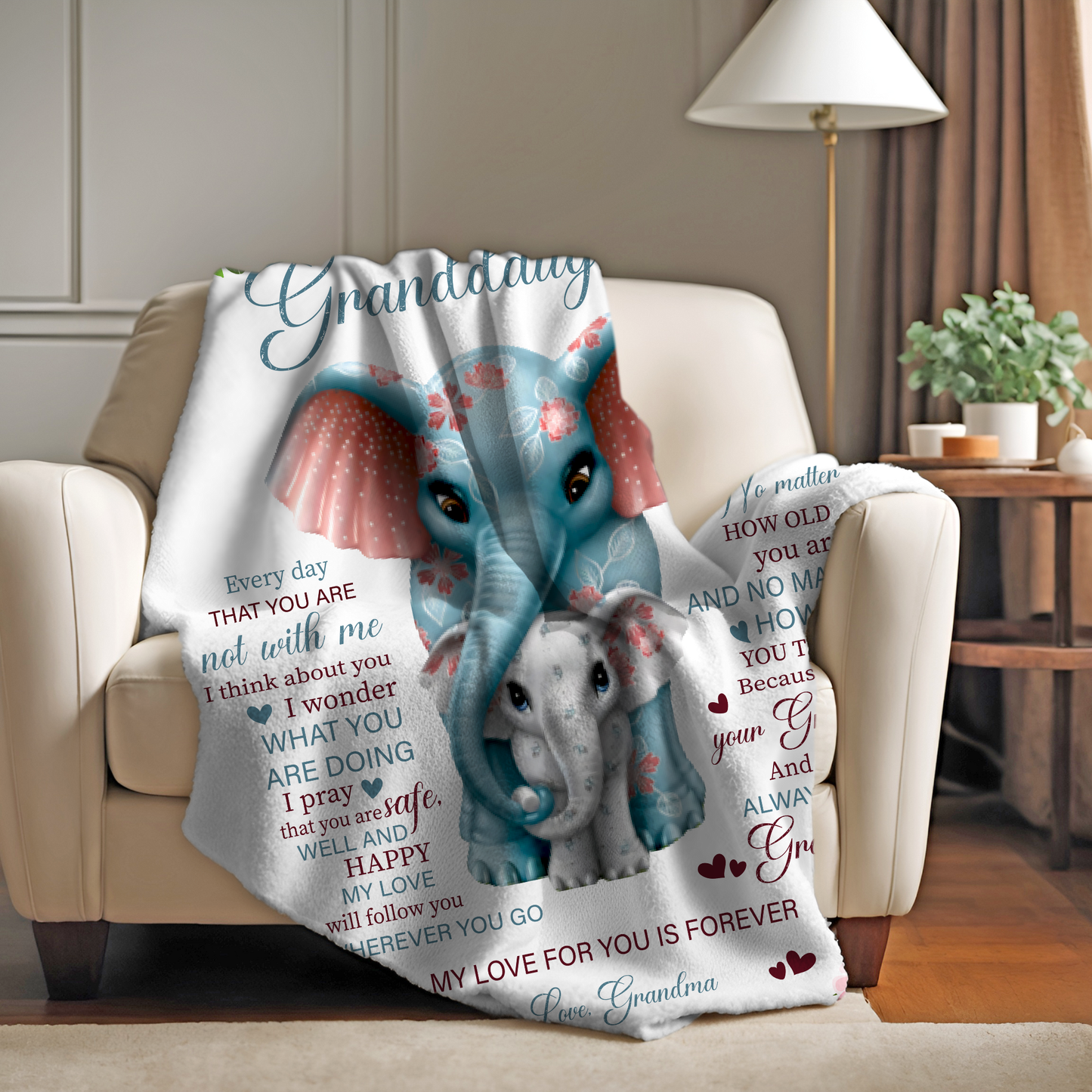 Granddaughter, Love Grandma Blanket - Kim’s Signature Beauty & Accessories    