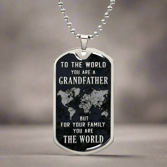 Grandfather, Our World Dog Tag Chain - Kim’s Signature Beauty & Accessories    