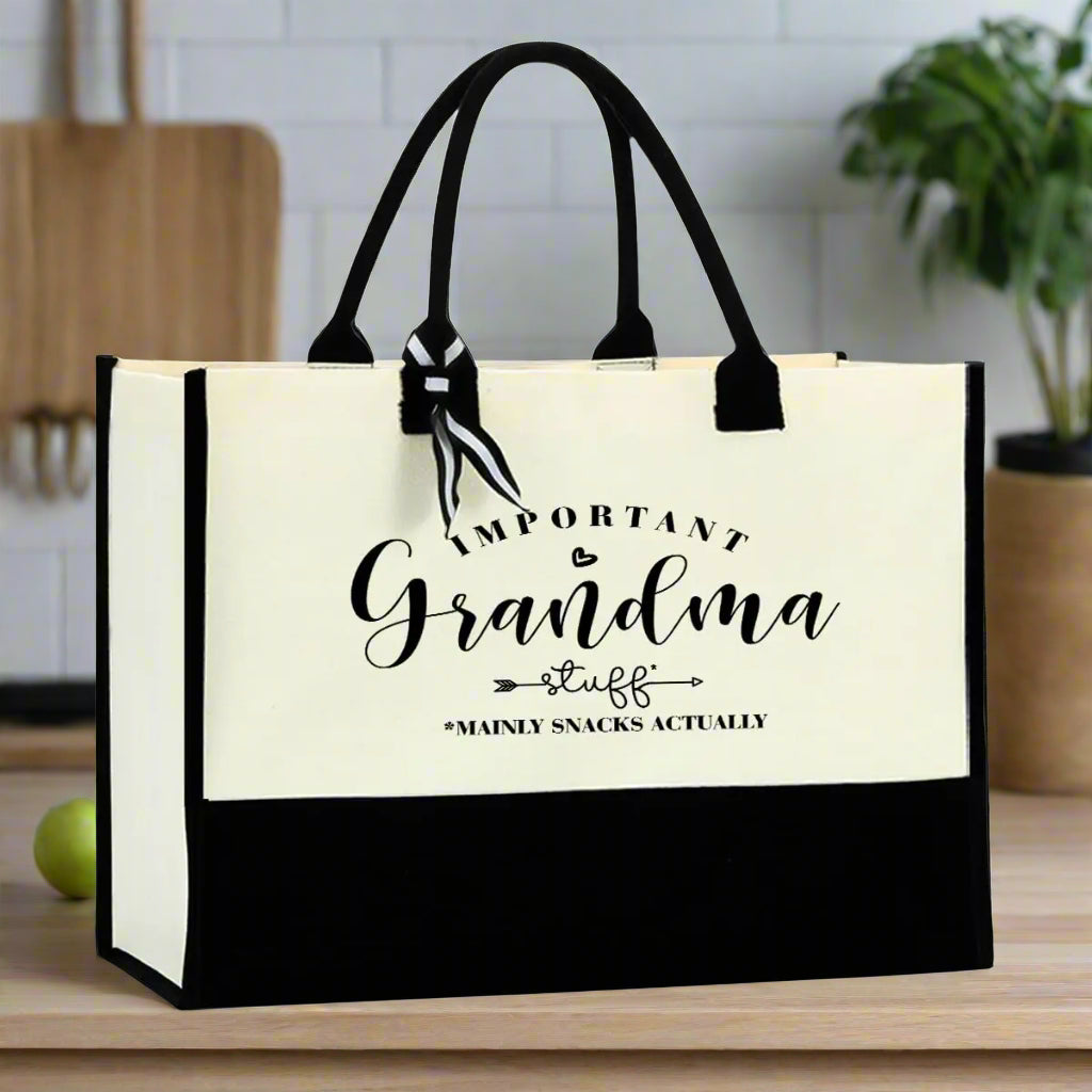 Grandma Gifts Humor Canvas Waterproof Tote Bag - Kim’s Signature Beauty & Accessories    