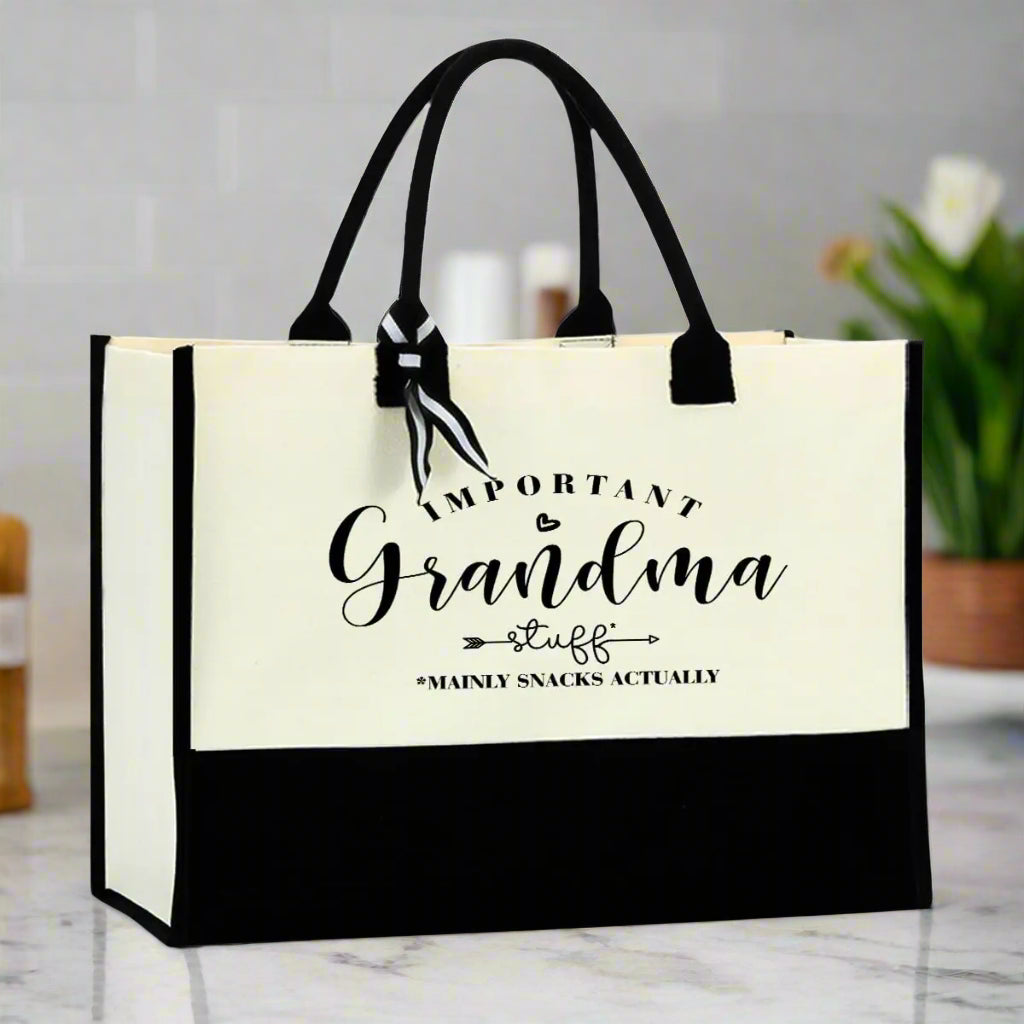 Grandma Gifts Humor Canvas Waterproof Tote Bag - Kim’s Signature Beauty & Accessories    