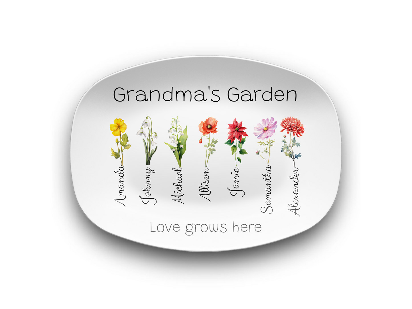 🌸 Grandma’s Garden Personalized Platter 🌸 - Kim’s Signature Beauty & Accessories    