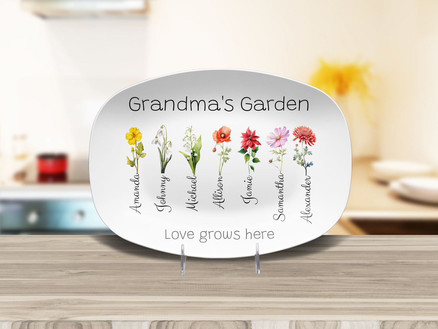 🌸 Grandma’s Garden Personalized Platter 🌸 - Kim’s Signature Beauty & Accessories    
