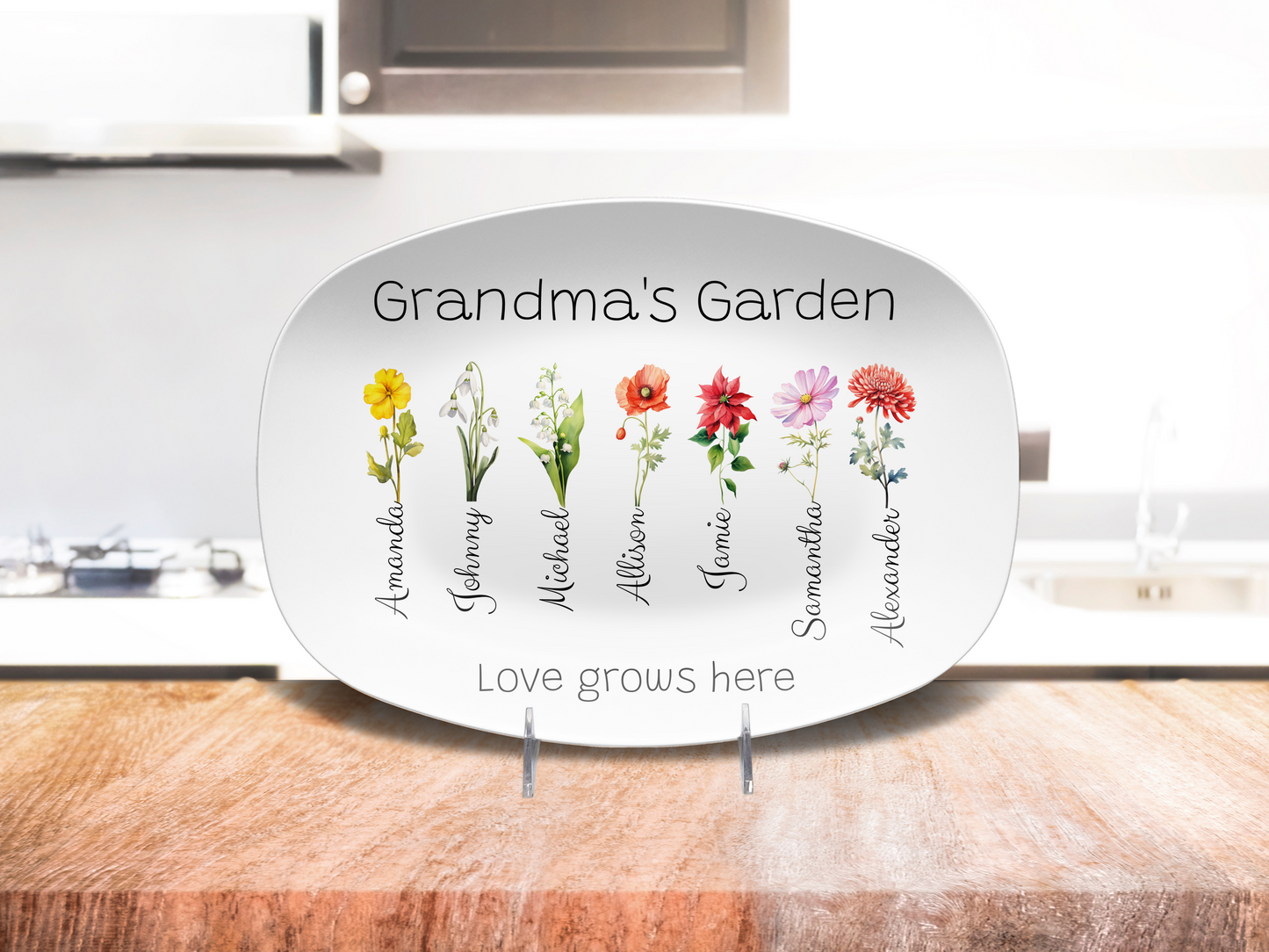 🌸 Grandma’s Garden Personalized Platter 🌸 - Kim’s Signature Beauty & Accessories    