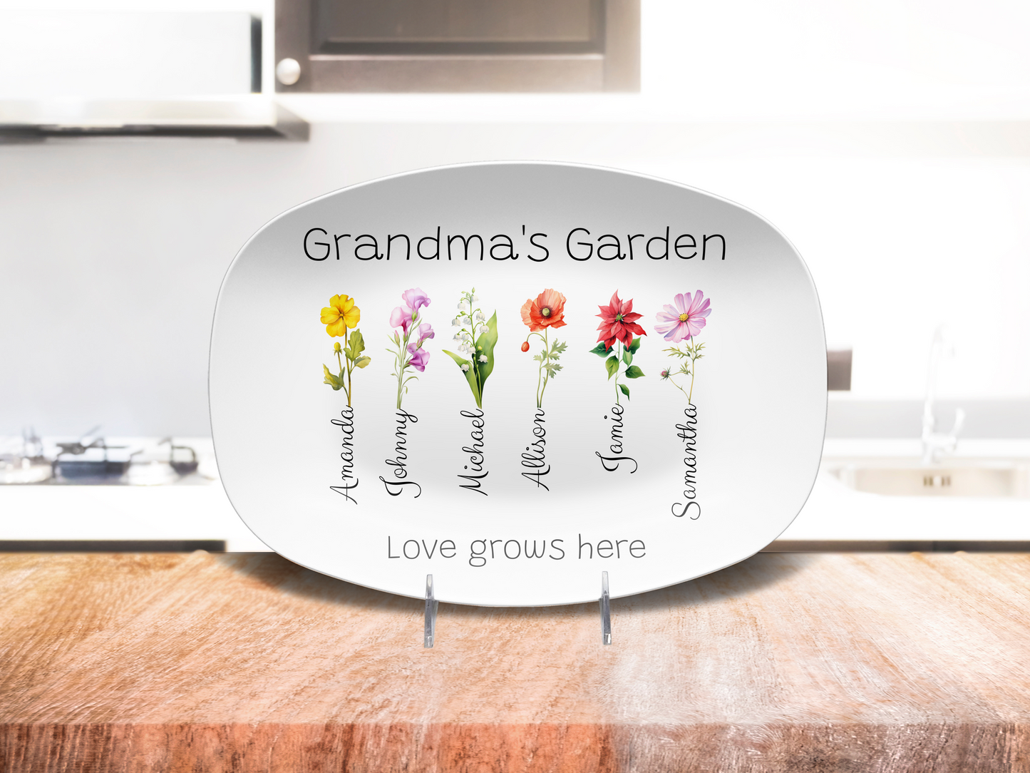 🌸 Grandma’s Garden Personalized Platter 🌸 - Kim’s Signature Beauty & Accessories    