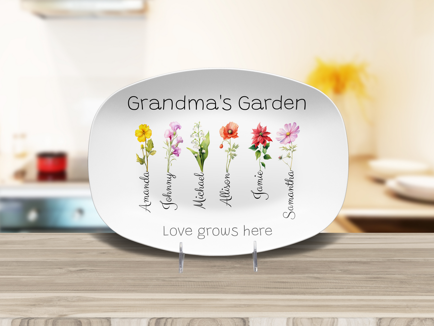 🌸 Grandma’s Garden Personalized Platter 🌸 - Kim’s Signature Beauty & Accessories    