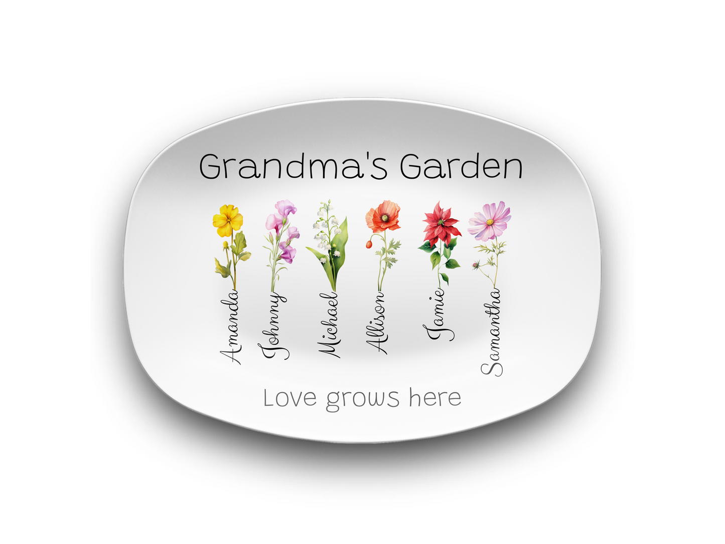 🌸 Grandma’s Garden Personalized Platter 🌸 - Kim’s Signature Beauty & Accessories    