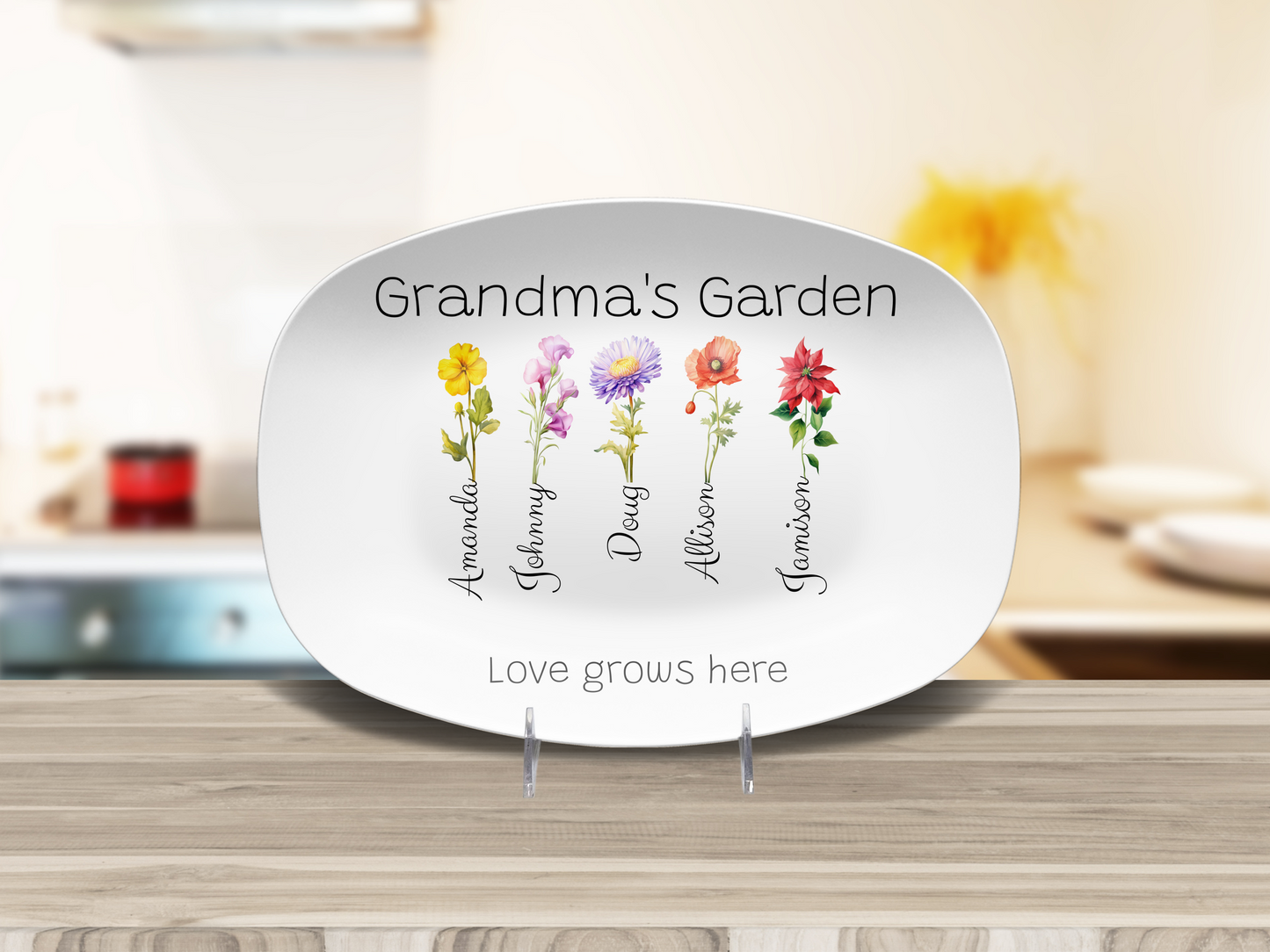🌸 Grandma’s Garden Personalized Platter 🌸 - Kim’s Signature Beauty & Accessories    