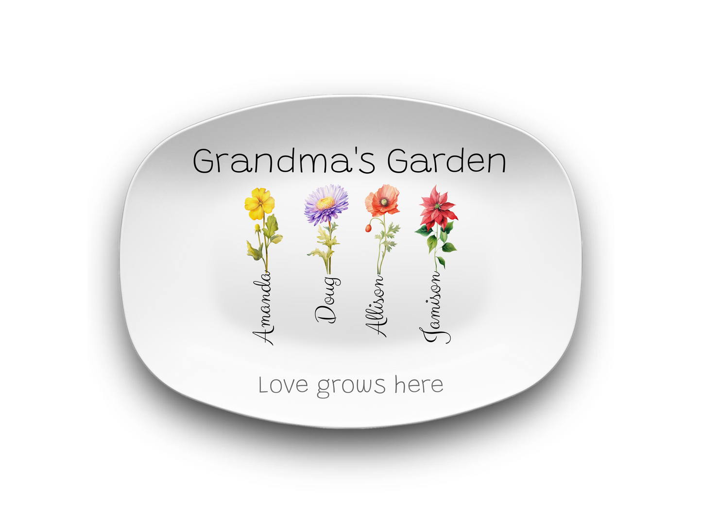 🌸 Grandma’s Garden Personalized Platter 🌸 - Kim’s Signature Beauty & Accessories    