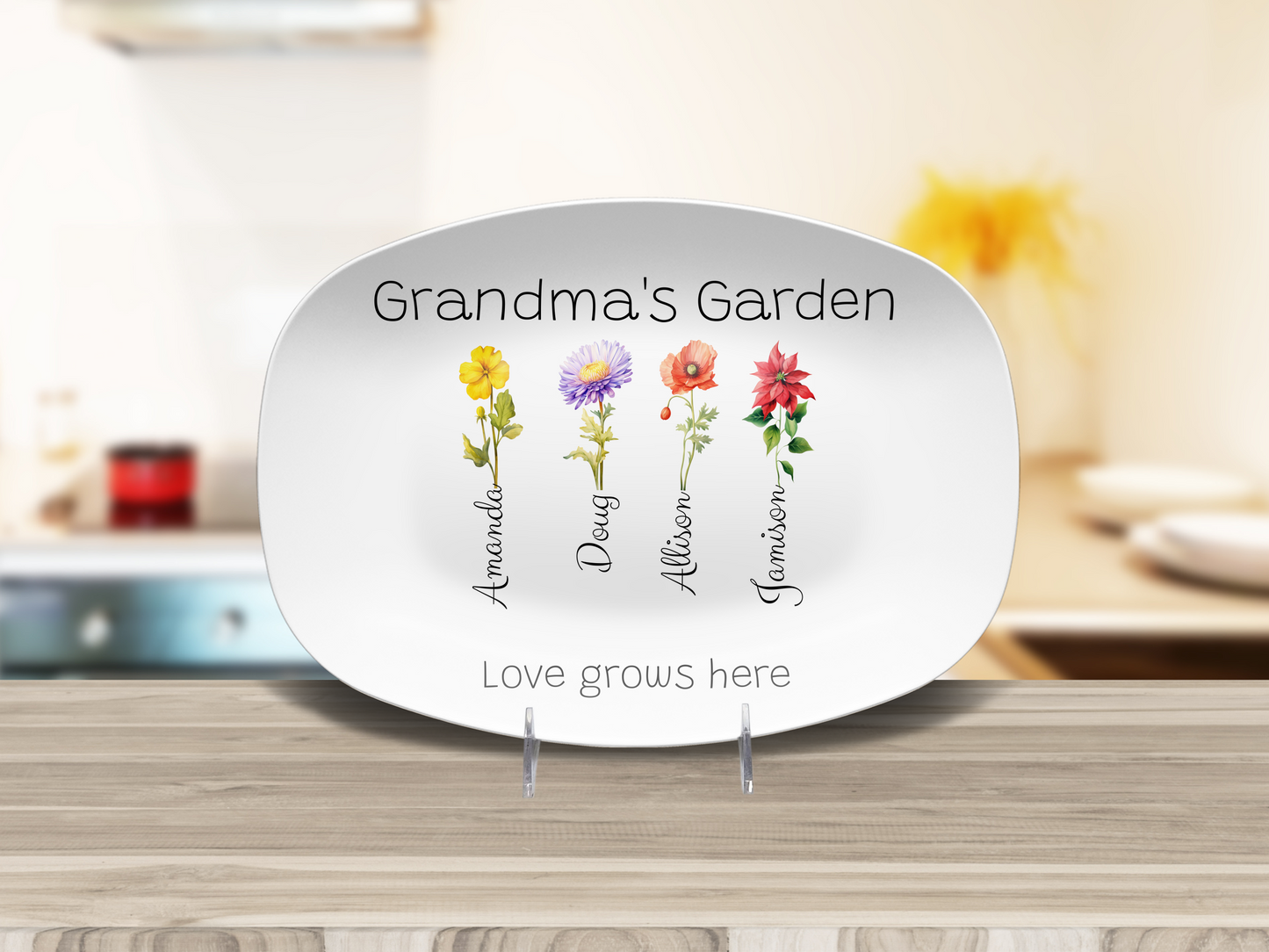 🌸 Grandma’s Garden Personalized Platter 🌸 - Kim’s Signature Beauty & Accessories    