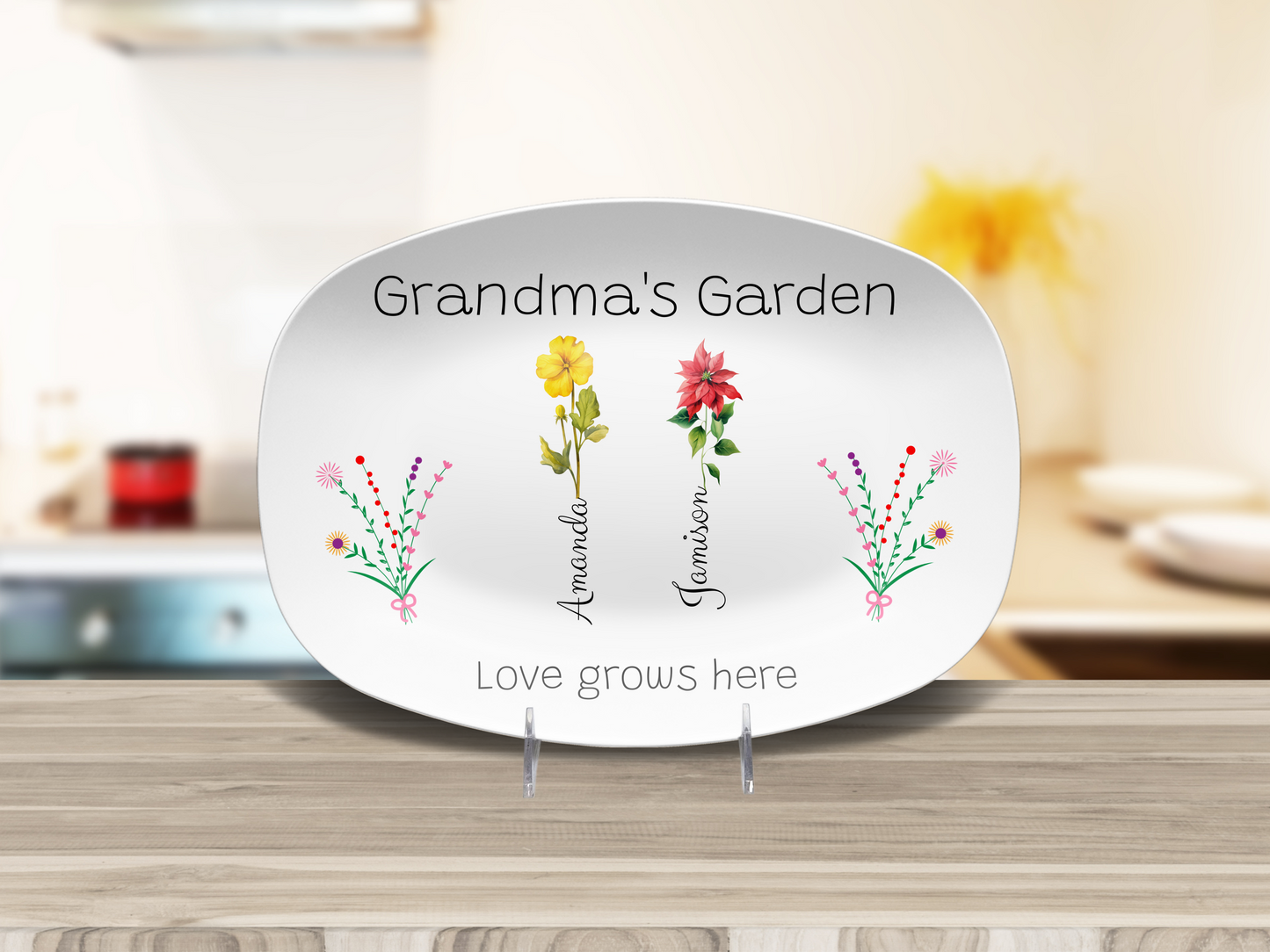 🌸 Grandma’s Garden Personalized Platter 🌸 - Kim’s Signature Beauty & Accessories    