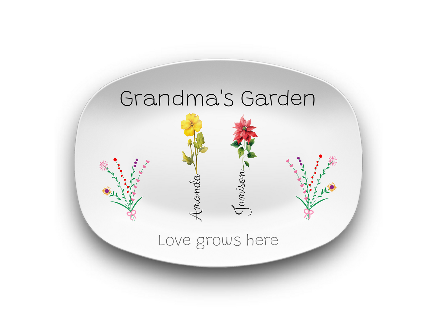 🌸 Grandma’s Garden Personalized Platter 🌸 - Kim’s Signature Beauty & Accessories    