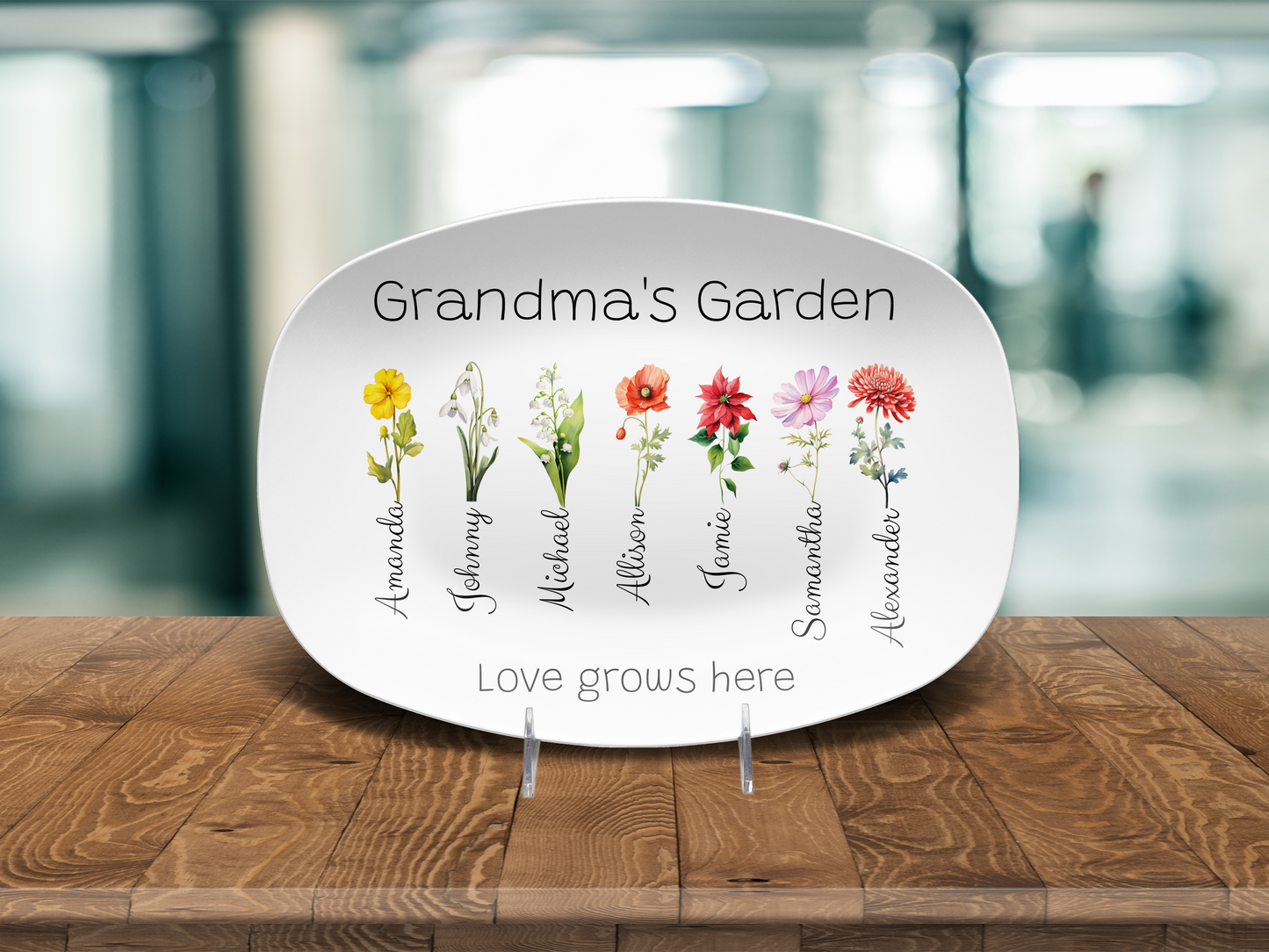 🌸 Grandma’s Garden Personalized Platter 🌸 - Kim’s Signature Beauty & Accessories    