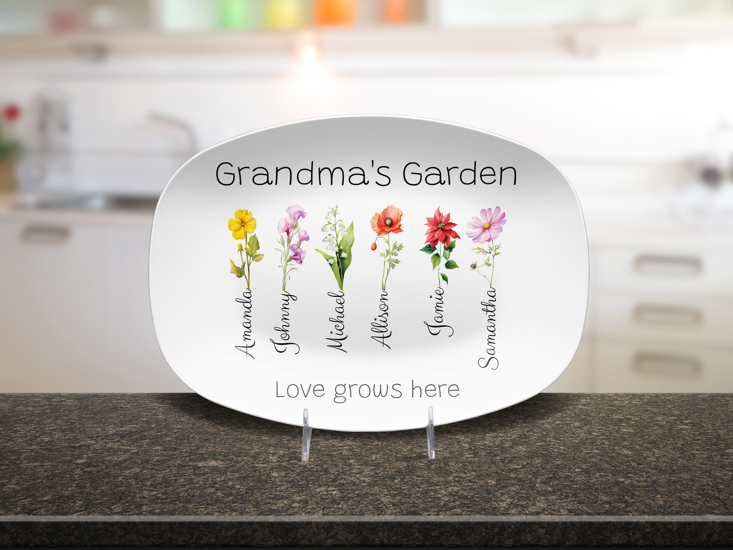 🌸 Grandma’s Garden Personalized Platter 🌸 - Kim’s Signature Beauty & Accessories    