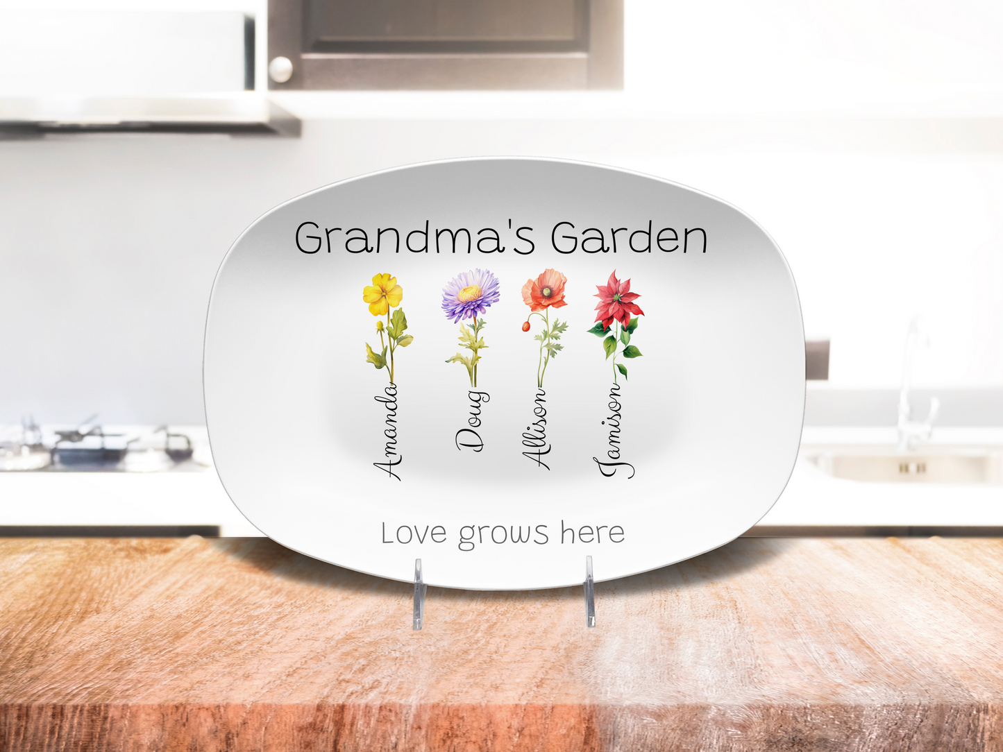 🌸 Grandma’s Garden Personalized Platter 🌸 - Kim’s Signature Beauty & Accessories    
