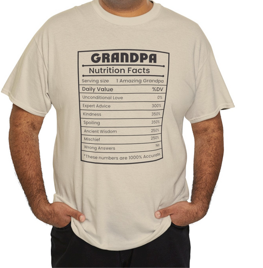 Grandpa Nutritional Facts Tee - Kim’s Signature Beauty & Accessories    