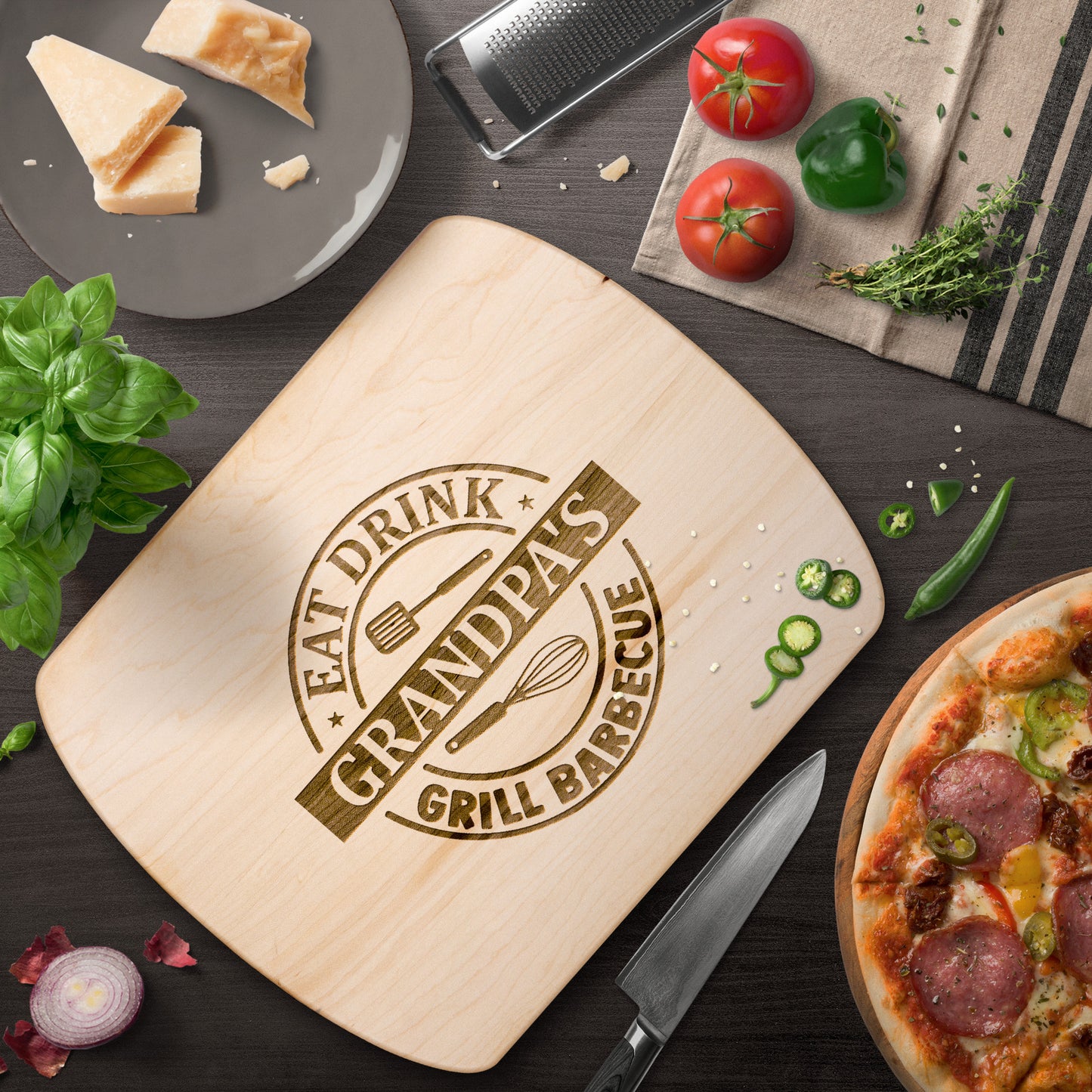 Grandpa's Grill & BBQ Cutting Board - Kim’s Signature Beauty & Accessories    