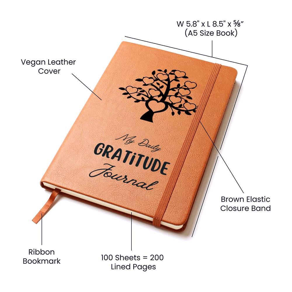 Gratitude Journal with Vegan Leather Cover – Reflect & Inspire - Kim’s Signature Beauty & Accessories