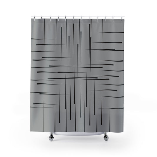 Gray & Black | Shower Curtain - Kim’s Signature Beauty & Accessories    