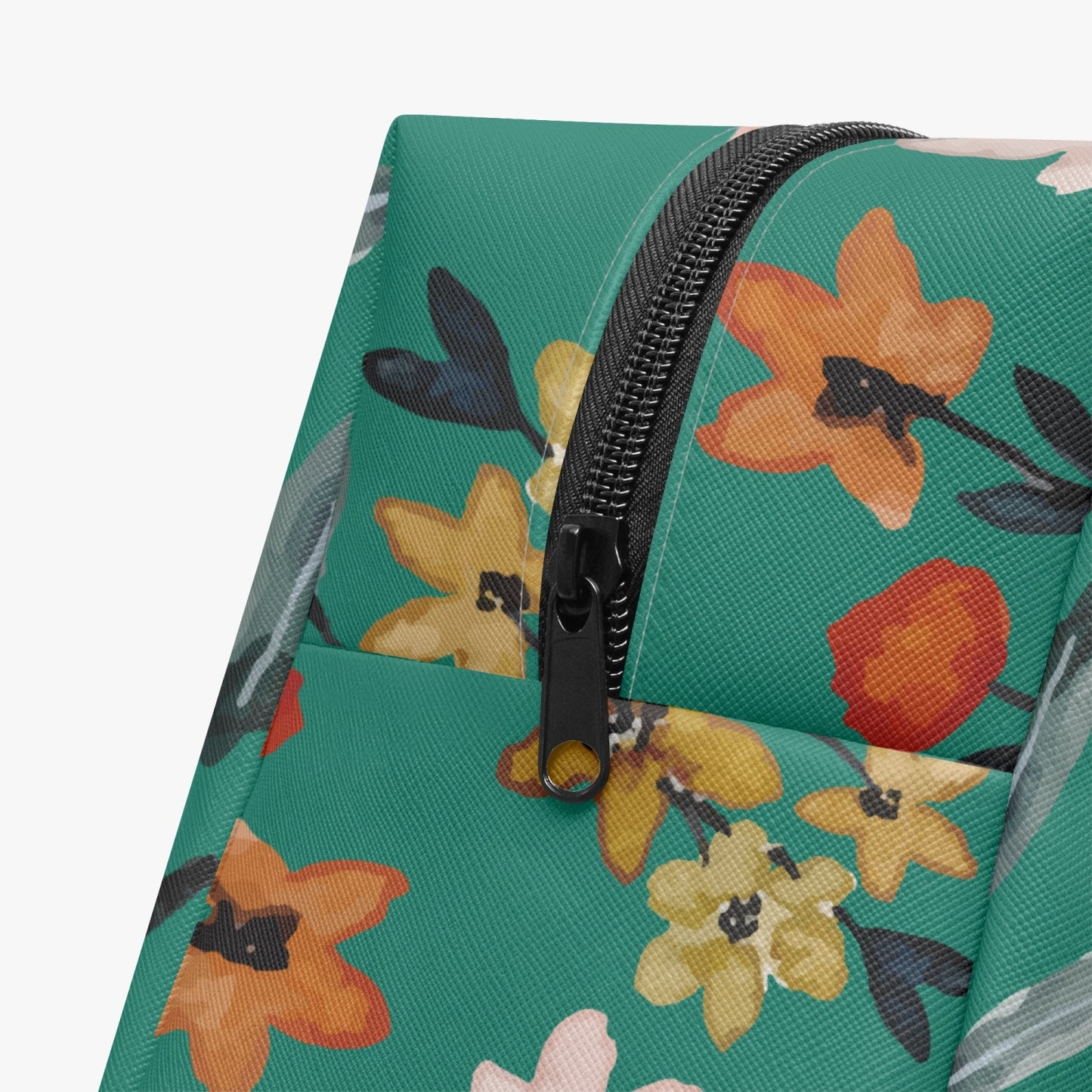Green Floral Boxy Makeup Bag - Kim’s Signature Beauty & Accessories    