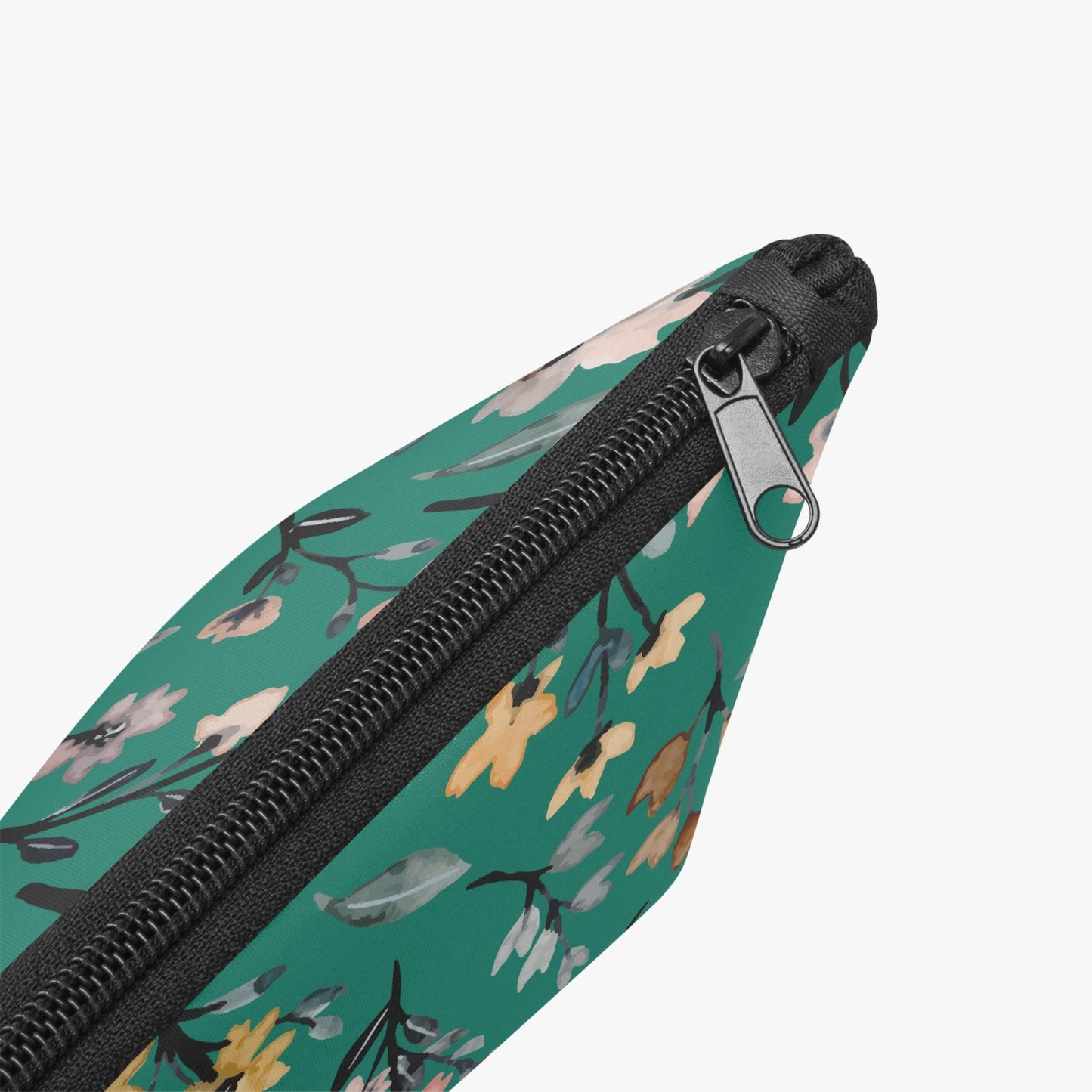 Green Floral Zipper Makeup Bag - Kim’s Signature Beauty & Accessories    