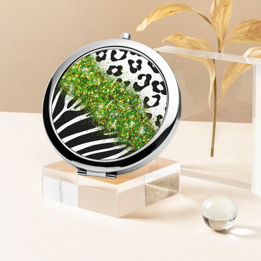Green Glitter | Compact Mirror - Kim’s Signature Beauty & Accessories    