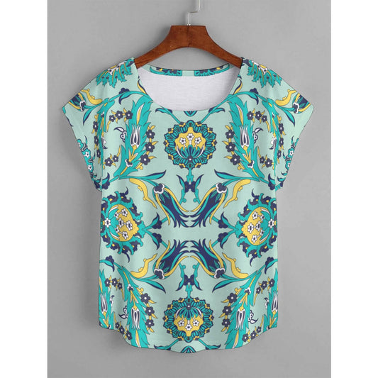 Green Godess Curved Hem T-shirt (Plus Size) - Kim’s Signature Beauty & Accessories    