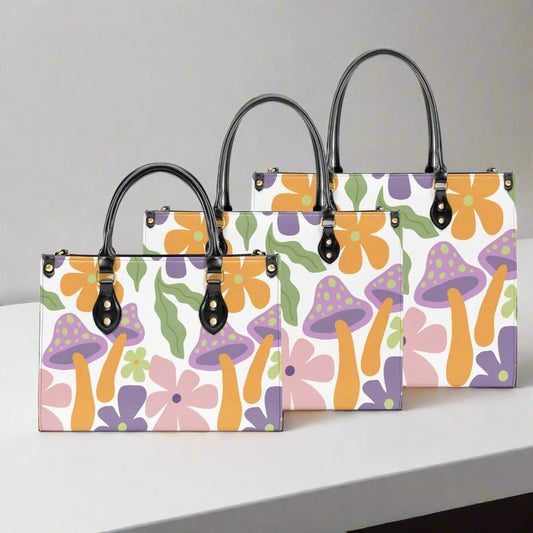 Groovy Mushroom Garden PU Leather Handbag - Kim’s Signature Beauty & Accessories    
