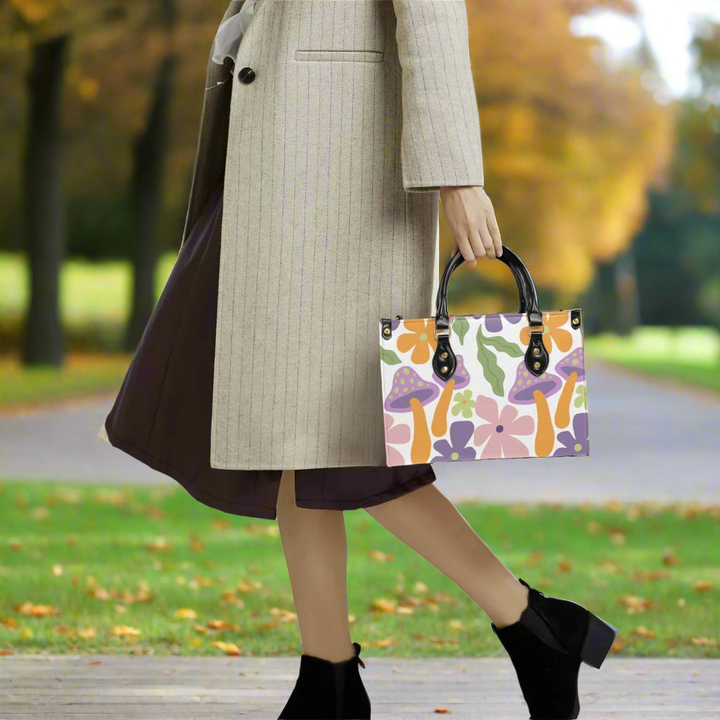 Groovy Mushroom Garden PU Leather Handbag - Kim’s Signature Beauty & Accessories    