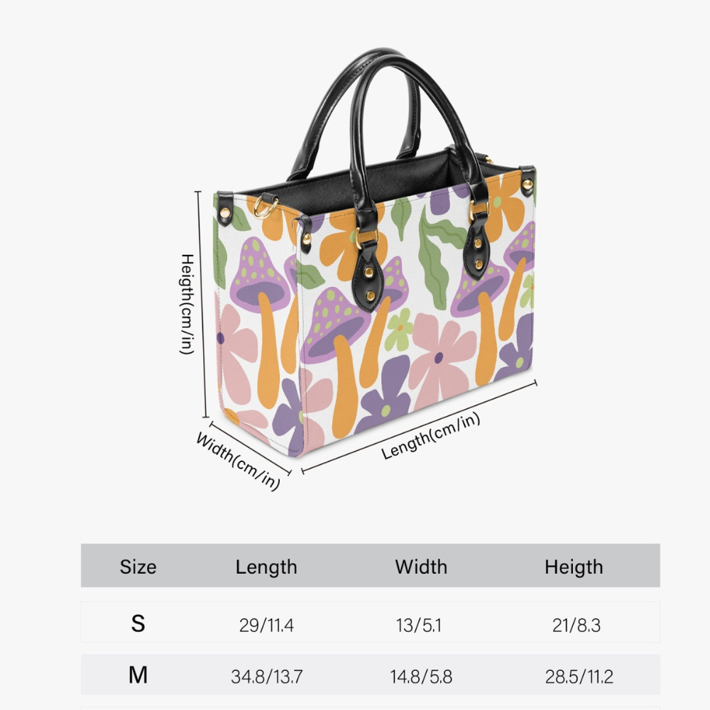 Groovy Mushroom Garden PU Leather Handbag - Kim’s Signature Beauty & Accessories    