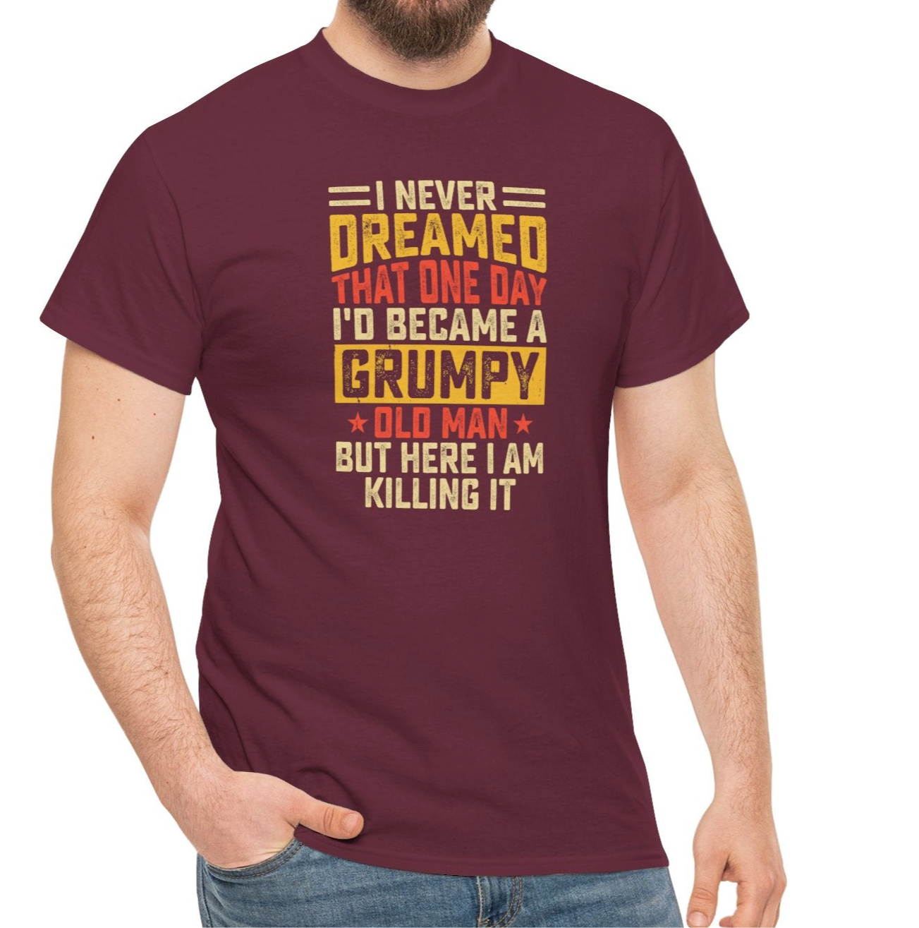 Grumpy Old Man Cotton Tee - Kim’s Signature Beauty & Accessories    