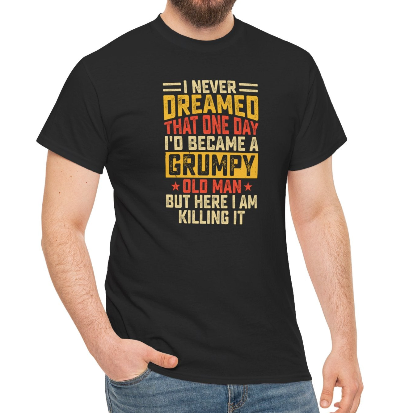 Grumpy Old Man Cotton Tee - Kim’s Signature Beauty & Accessories    