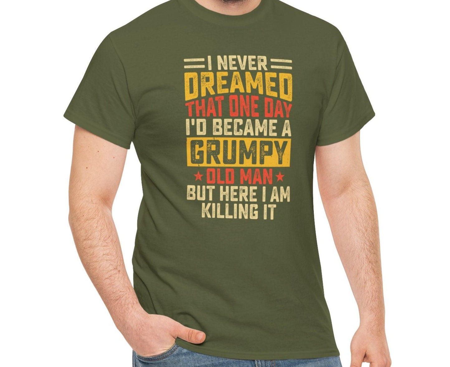 Grumpy Old Man Heavy Cotton Tee - Kim’s Signature Beauty & Accessories    