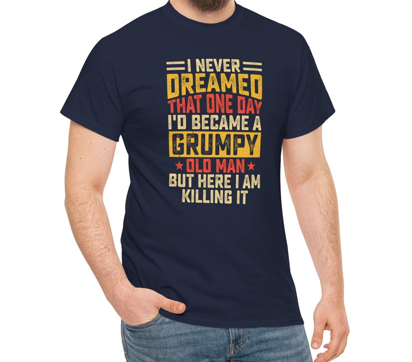 Grumpy Old Man Heavy Cotton Tee - Kim’s Signature Beauty & Accessories    