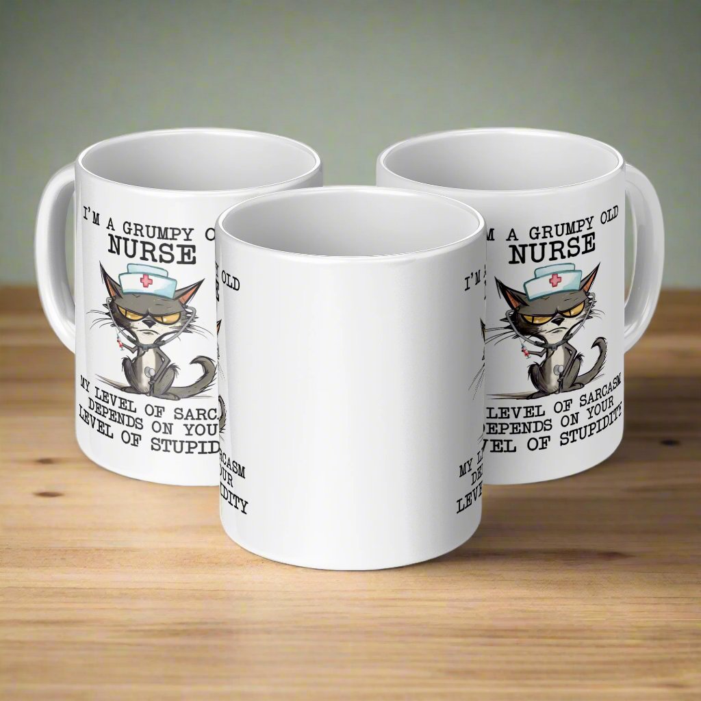 Grumpy Old Nurse | Funny Cat Mug - Kim’s Signature Beauty & Accessories    