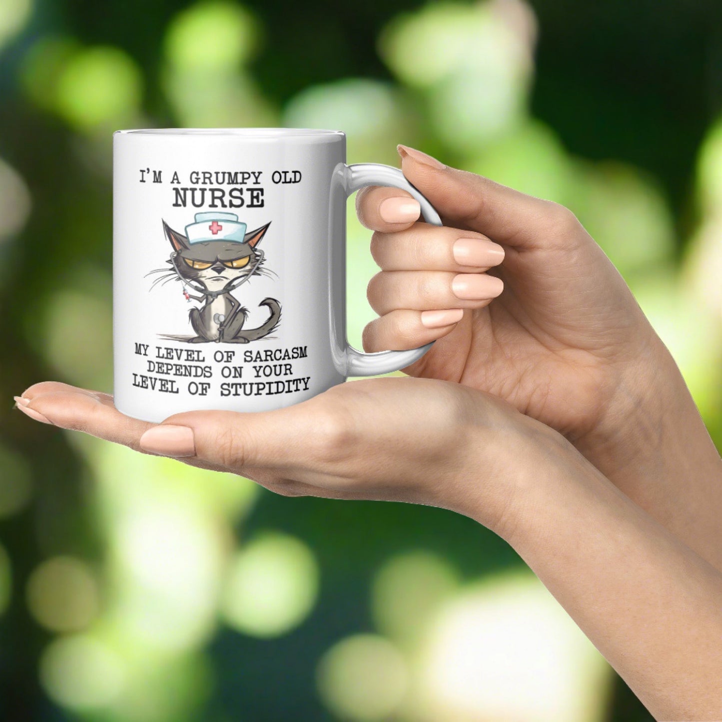 Grumpy Old Nurse | Funny Cat Mug - Kim’s Signature Beauty & Accessories    
