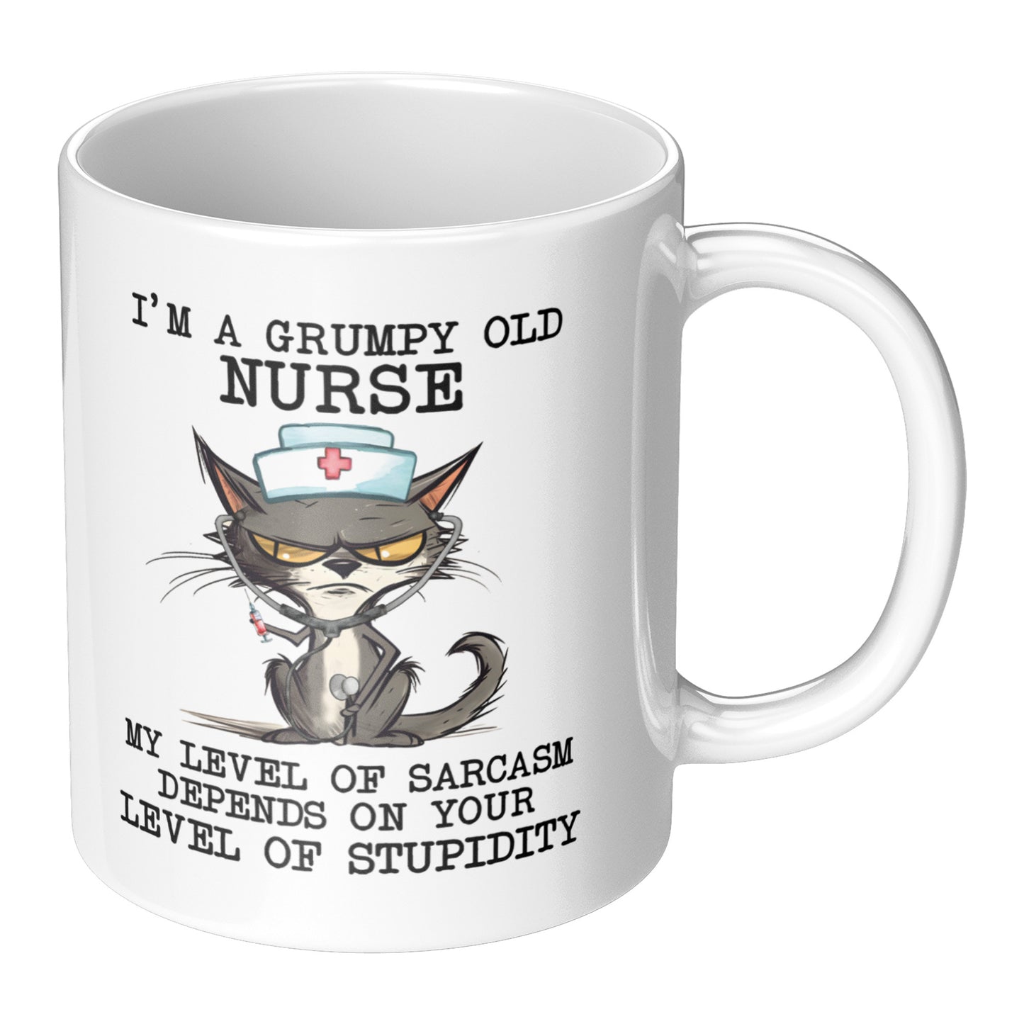 Grumpy Old Nurse | Funny Cat Mug - Kim’s Signature Beauty & Accessories    