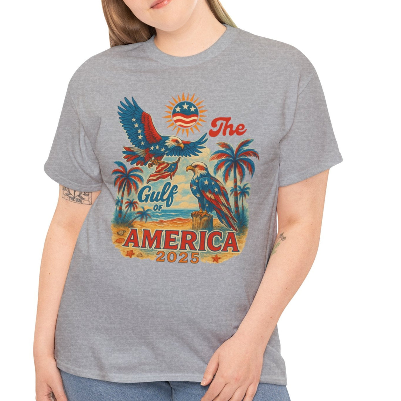 Gulf of America Vintage Tee, Unisex Cotton Shirt - Kim’s Signature Beauty & Accessories    