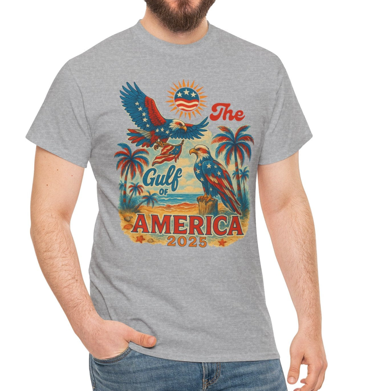 Gulf of America Vintage Tee, Unisex Cotton Shirt - Kim’s Signature Beauty & Accessories    