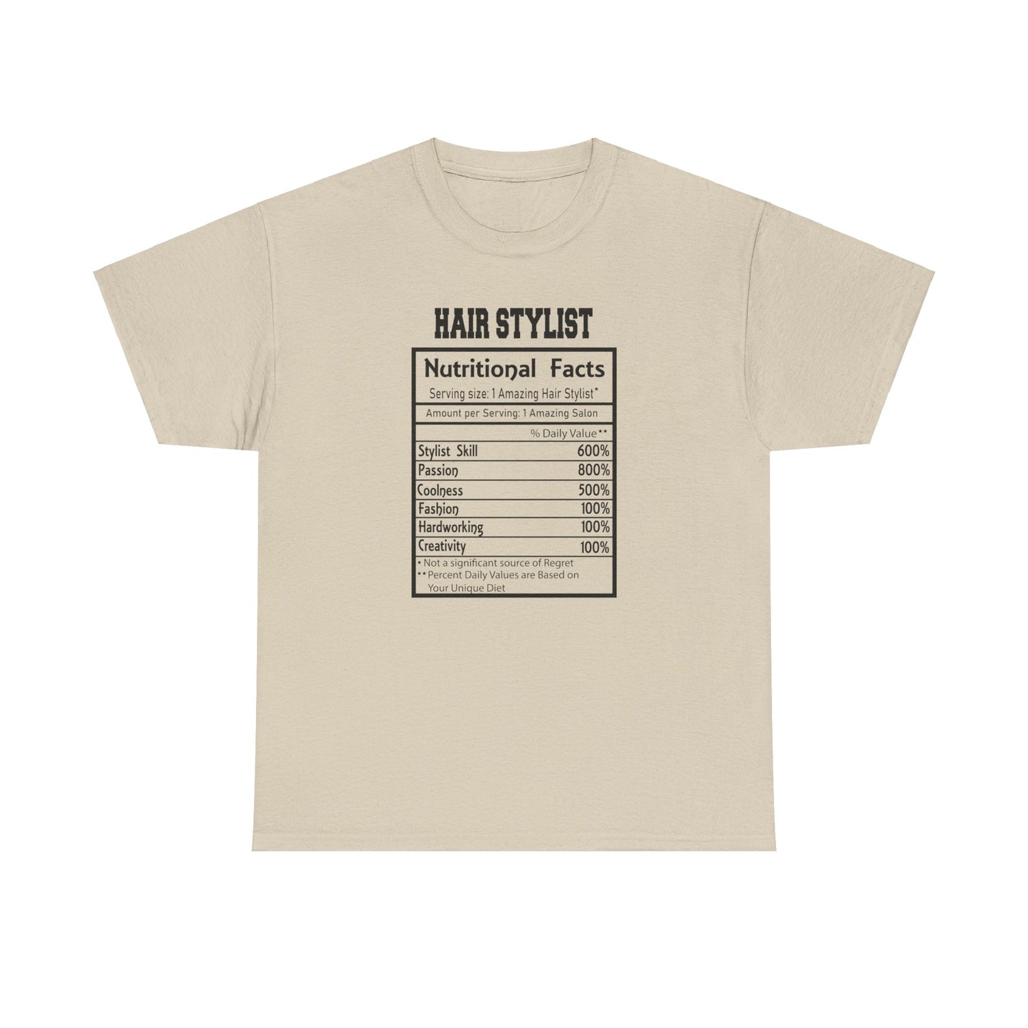 Hairstylist Nutritional Facts Tee - Kim’s Signature Beauty & Accessories    