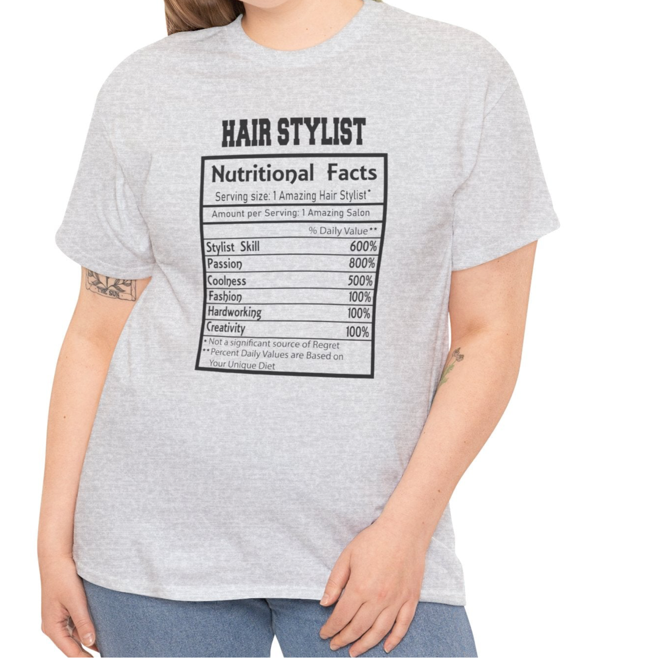Hairstylist Nutritional Facts Tee - Kim’s Signature Beauty & Accessories    