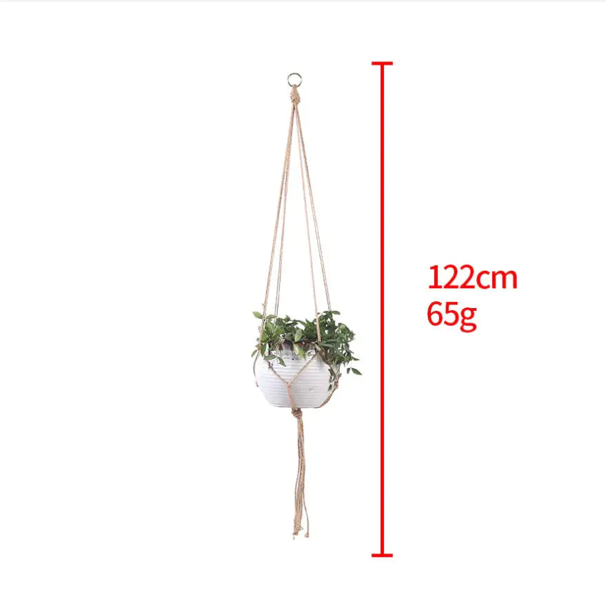 Hand-woven plant hanging basket cotton rope sling basket - Kim’s Signature Beauty & Accessories    