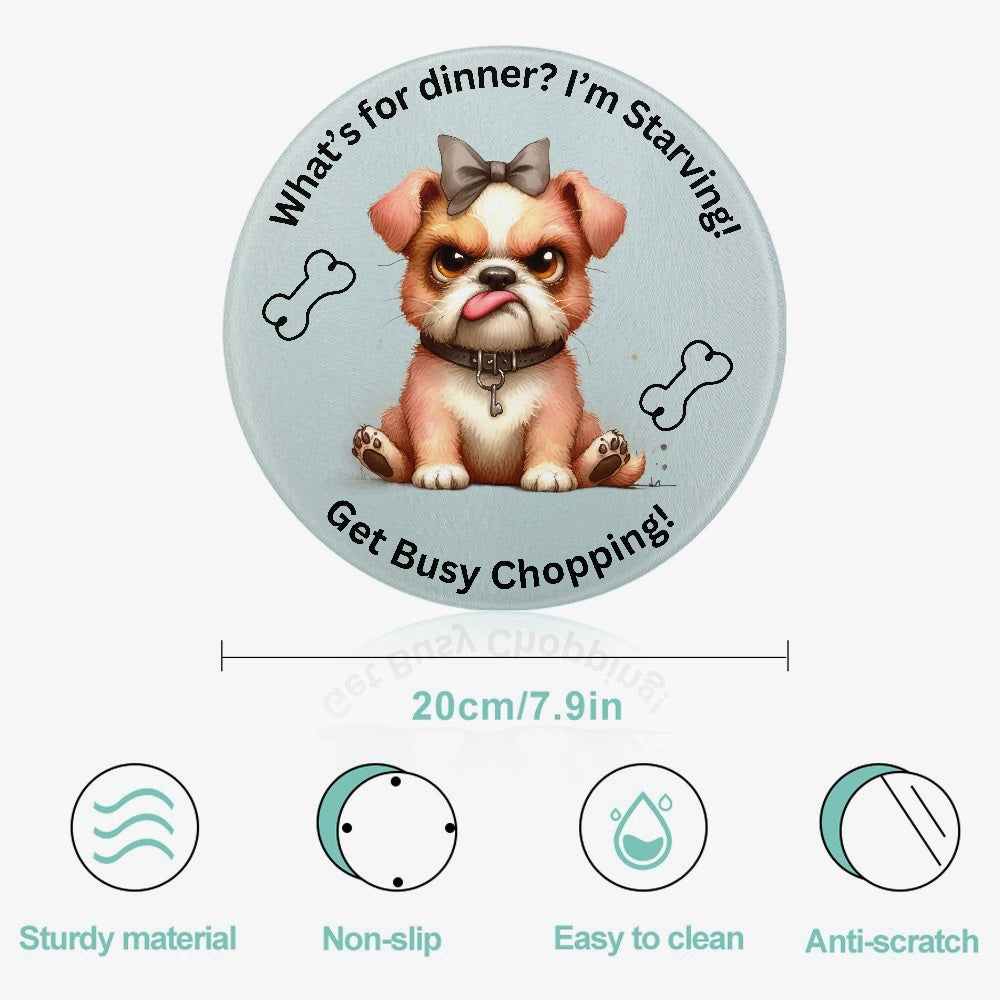 Hangry Dog | Tempered Glass Cutting Board - Kim’s Signature Beauty & Accessories    