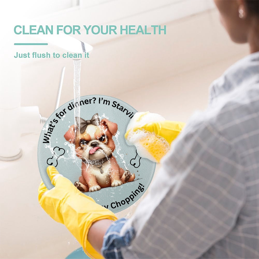 Hangry Dog | Tempered Glass Cutting Board - Kim’s Signature Beauty & Accessories    