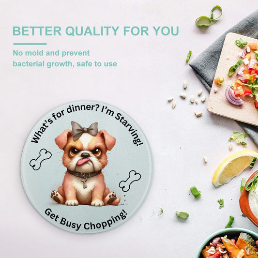 Hangry Dog | Tempered Glass Cutting Board - Kim’s Signature Beauty & Accessories    