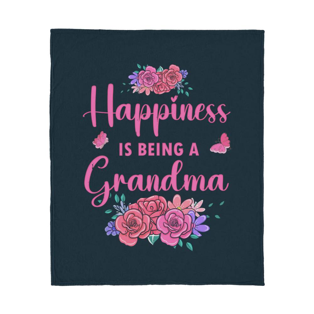 Happiness is being a Grandma Blanket (50X60) - Kim’s Signature Beauty & Accessories    