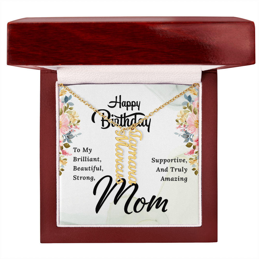 Happy Birthday Mom (Personalized Name Necklace) - Kim’s Signature Beauty & Accessories