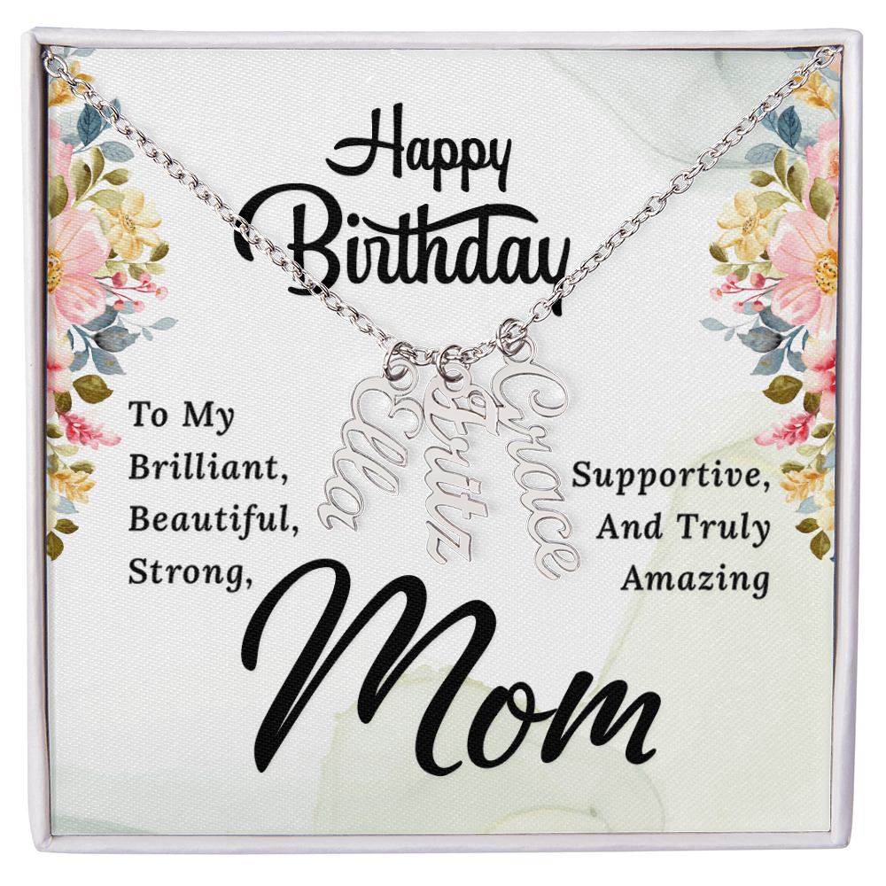 Happy Birthday Mom (Personalized Name Necklace) - Kim’s Signature Beauty & Accessories