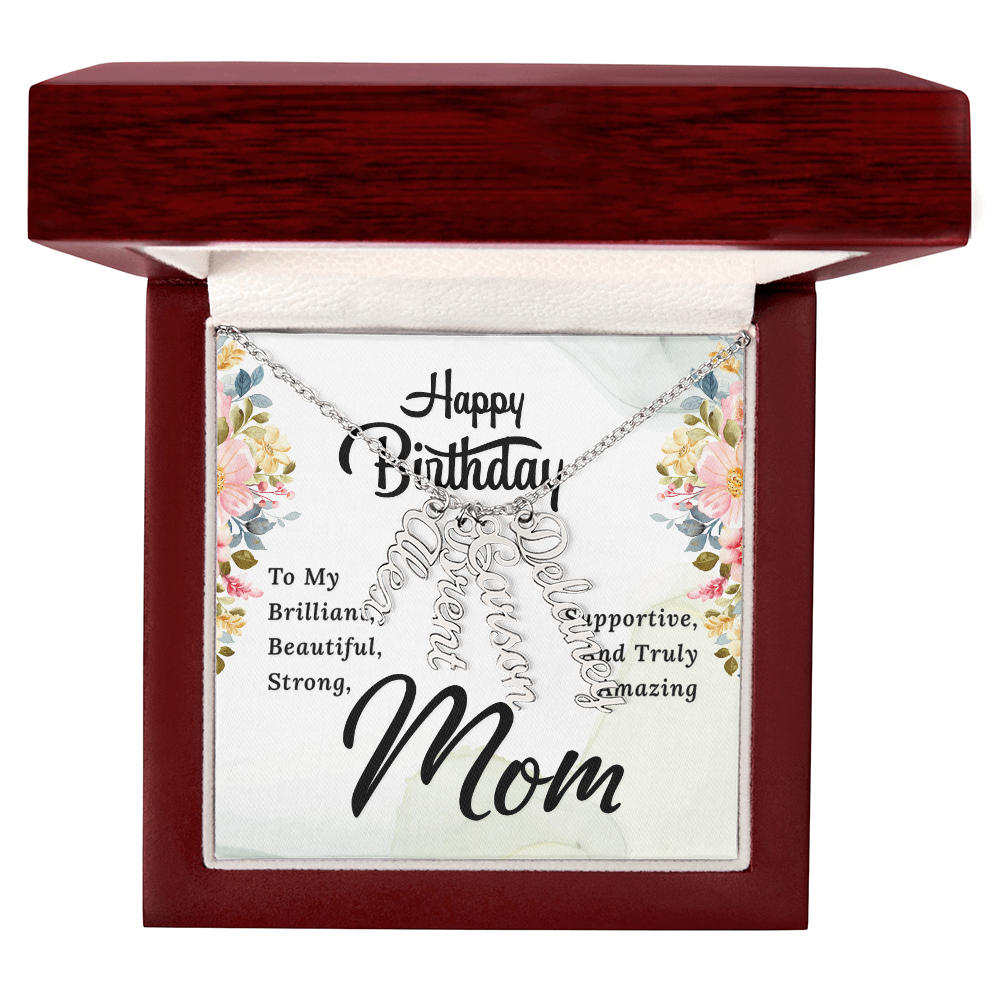 Happy Birthday Mom (Personalized Name Necklace) - Kim’s Signature Beauty & Accessories