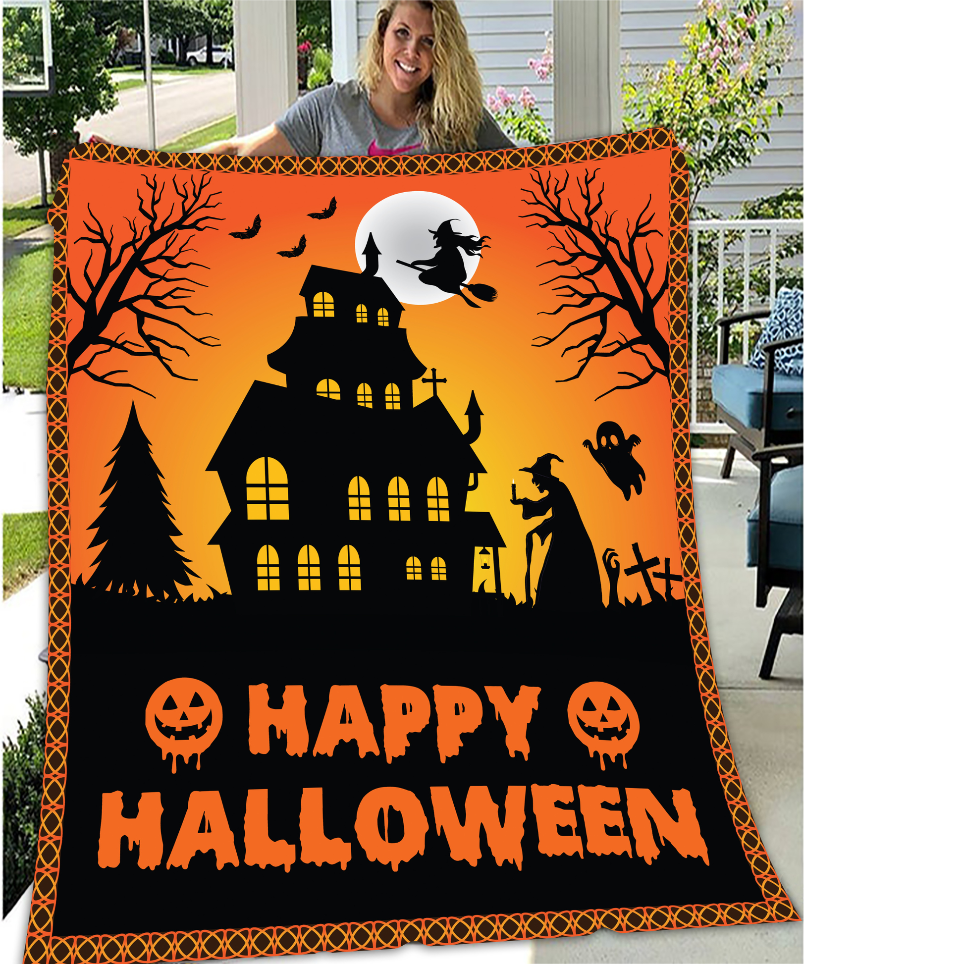 Happy Haunted Halloween Blanket - Kim’s Signature Beauty & Accessories    