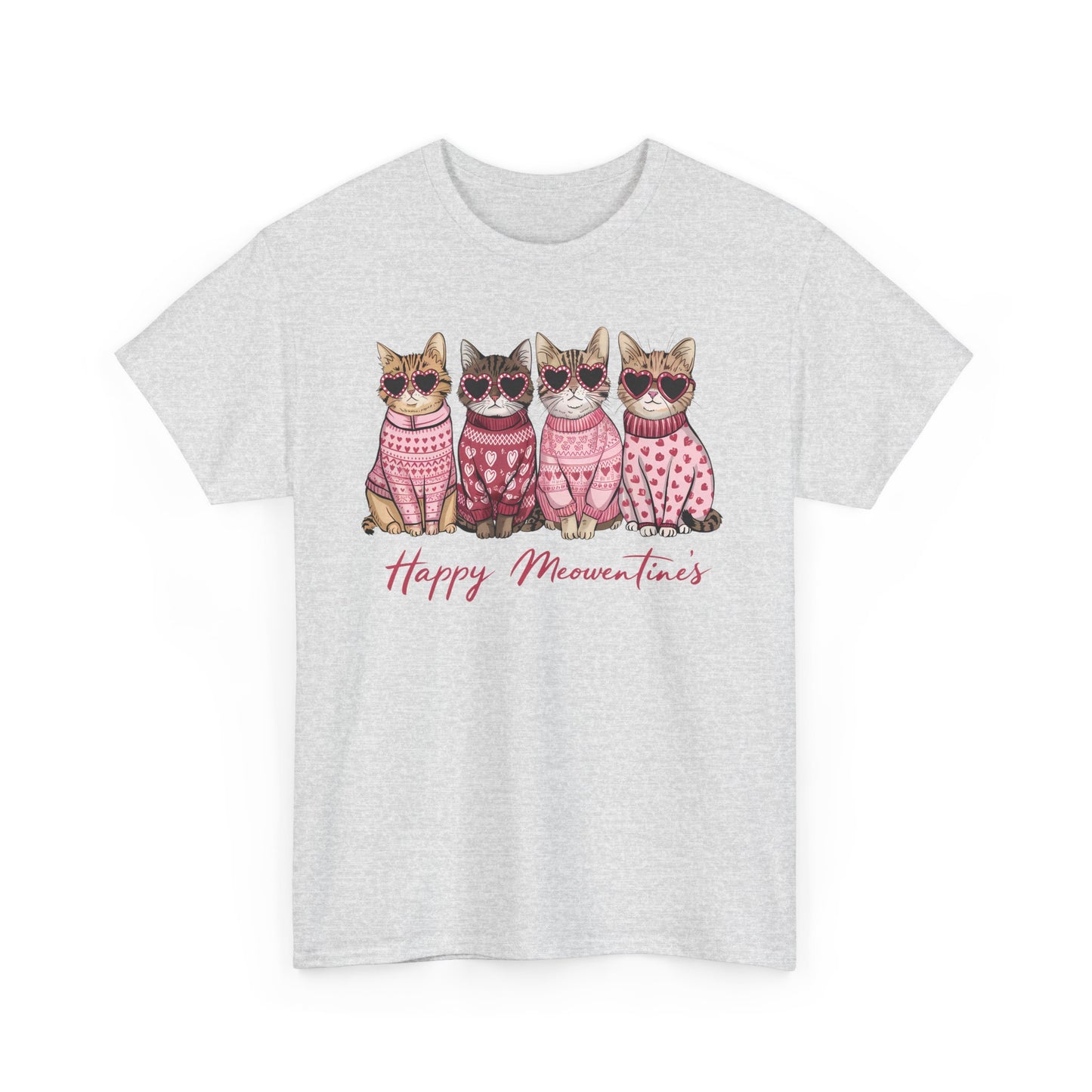 Happy Meowentine's Cotton Tee - Kim’s Signature Beauty & Accessories    